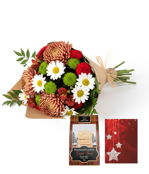 Bouquet with cookies & card