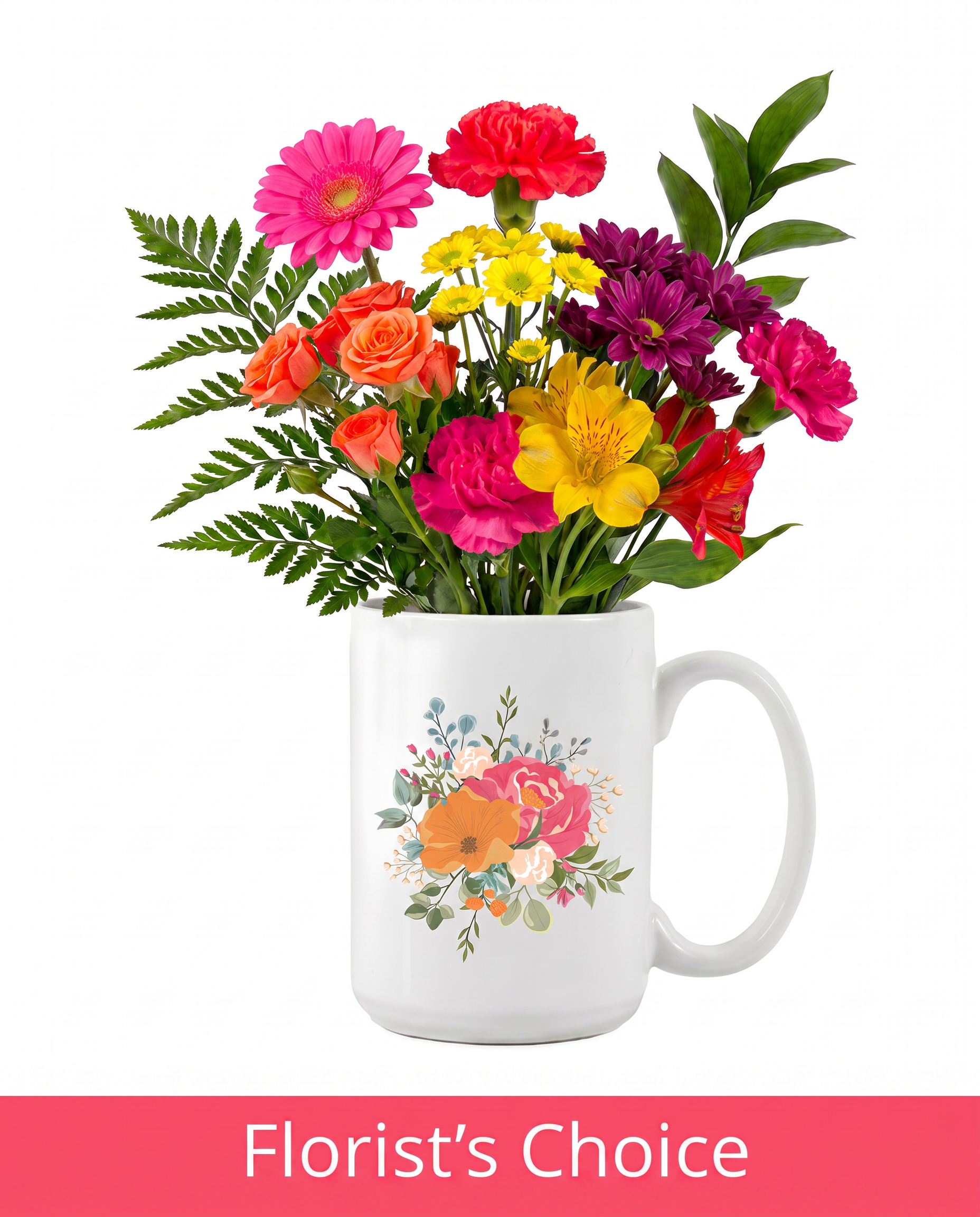 Designer Collection Floral Mug – Vibrant Colours