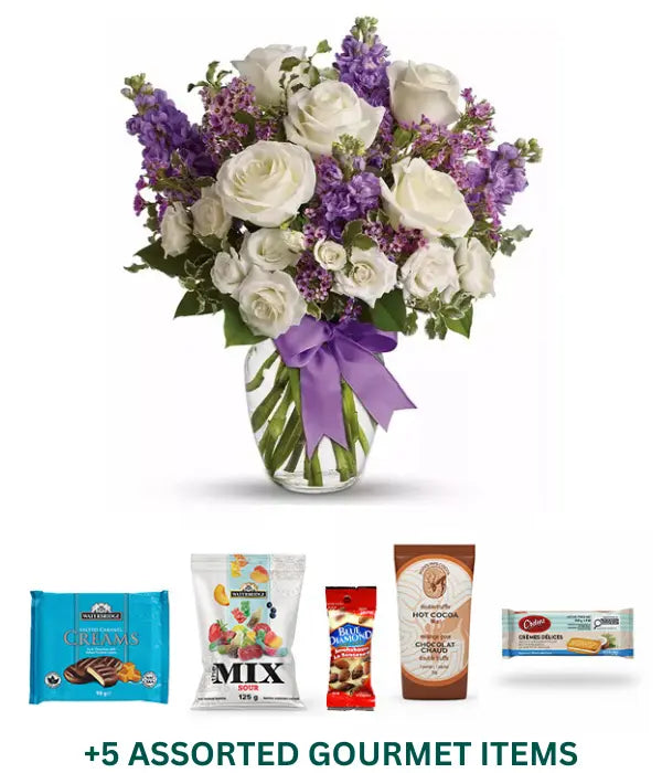 Floral Bouquet & Gourmet Treats