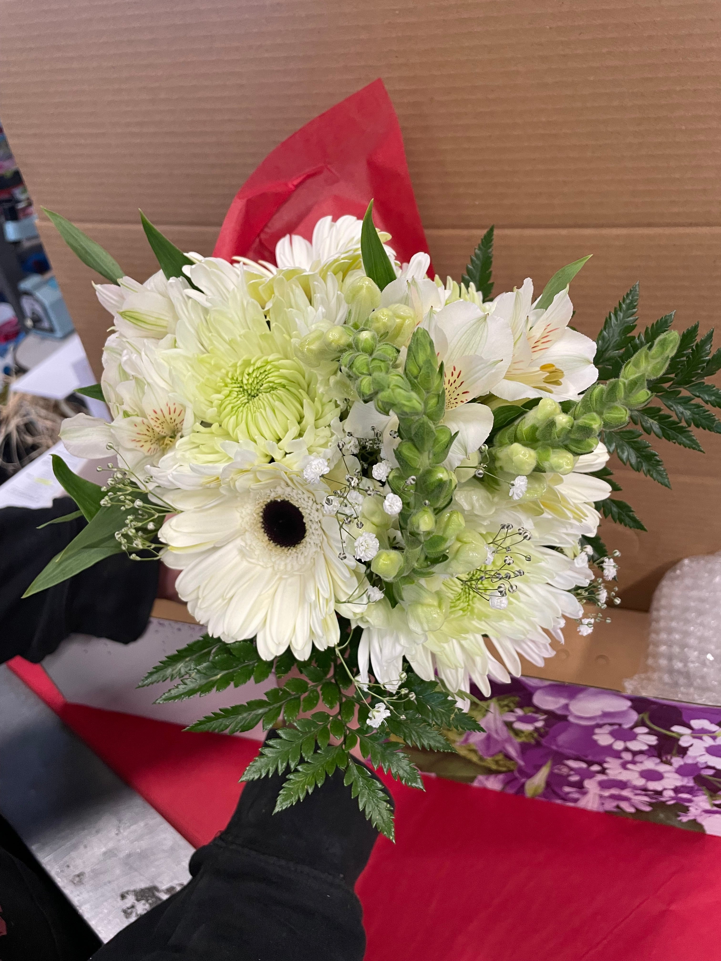 White Whisper in Mason Jar Florist.ca