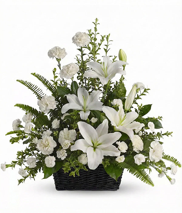 Peaceful White Lilies