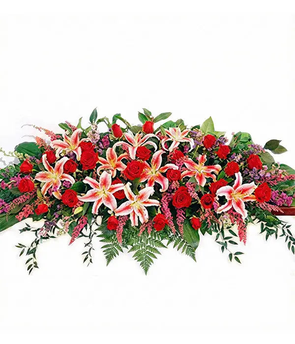 Rose and Lily Casket Arrangement Florist.ca