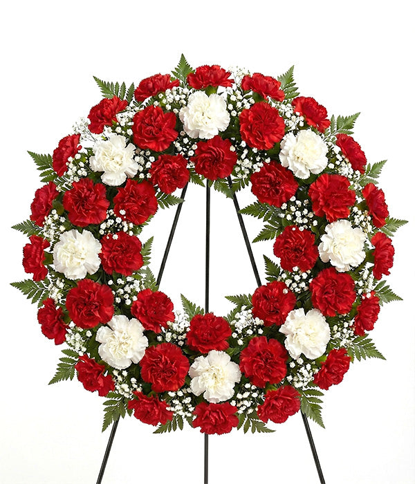 Red and White Wreath