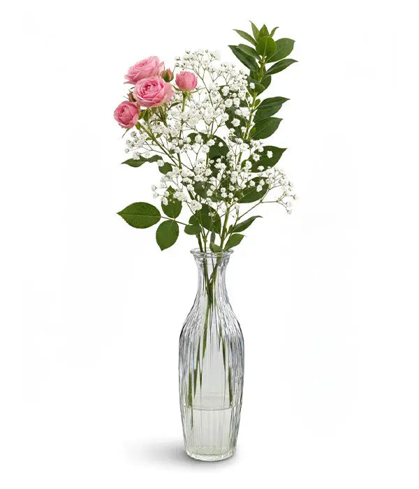 Pink Spray Rose in Bud Vase Florist.ca