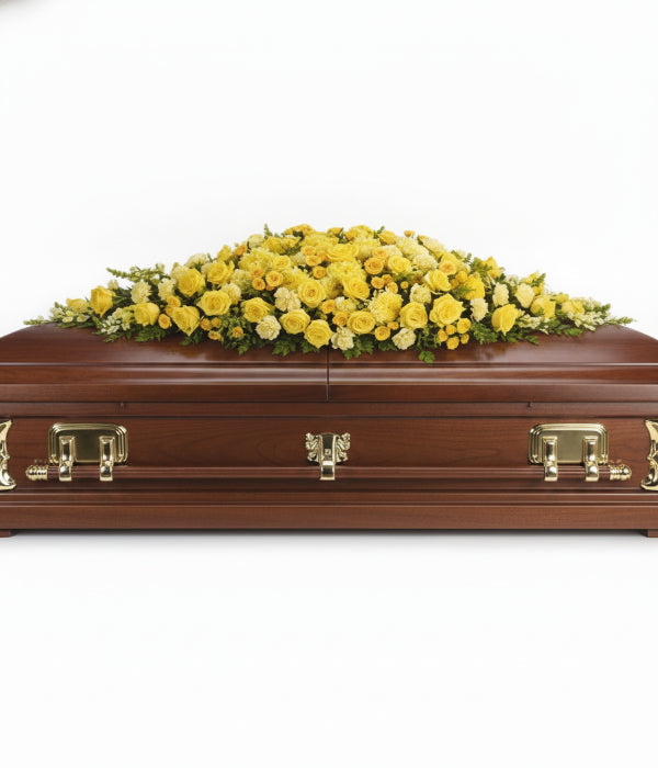 Golden Garden Casket Spray