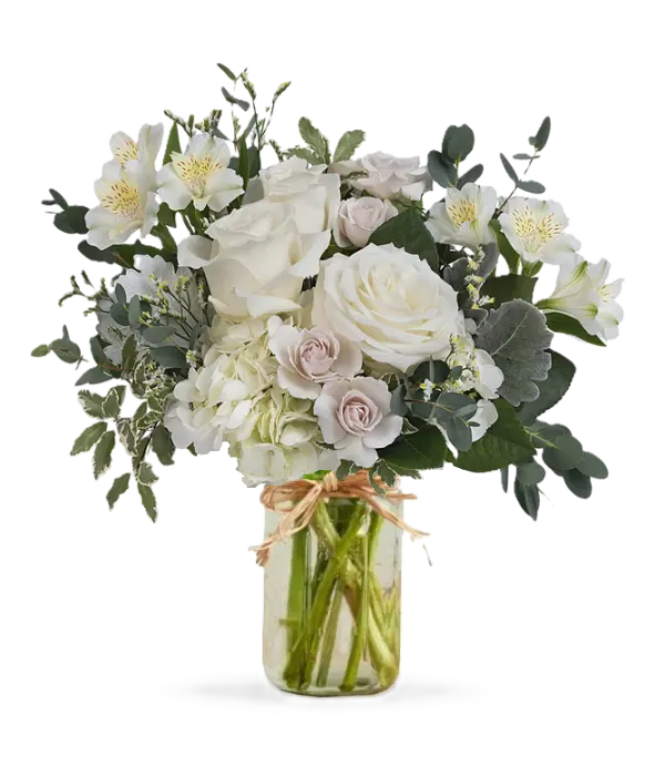 Peaceful Clouds in Mason Jar Florist.ca