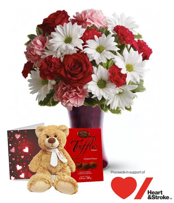 Valentine Heartfelt Kisses Combo Florist.ca