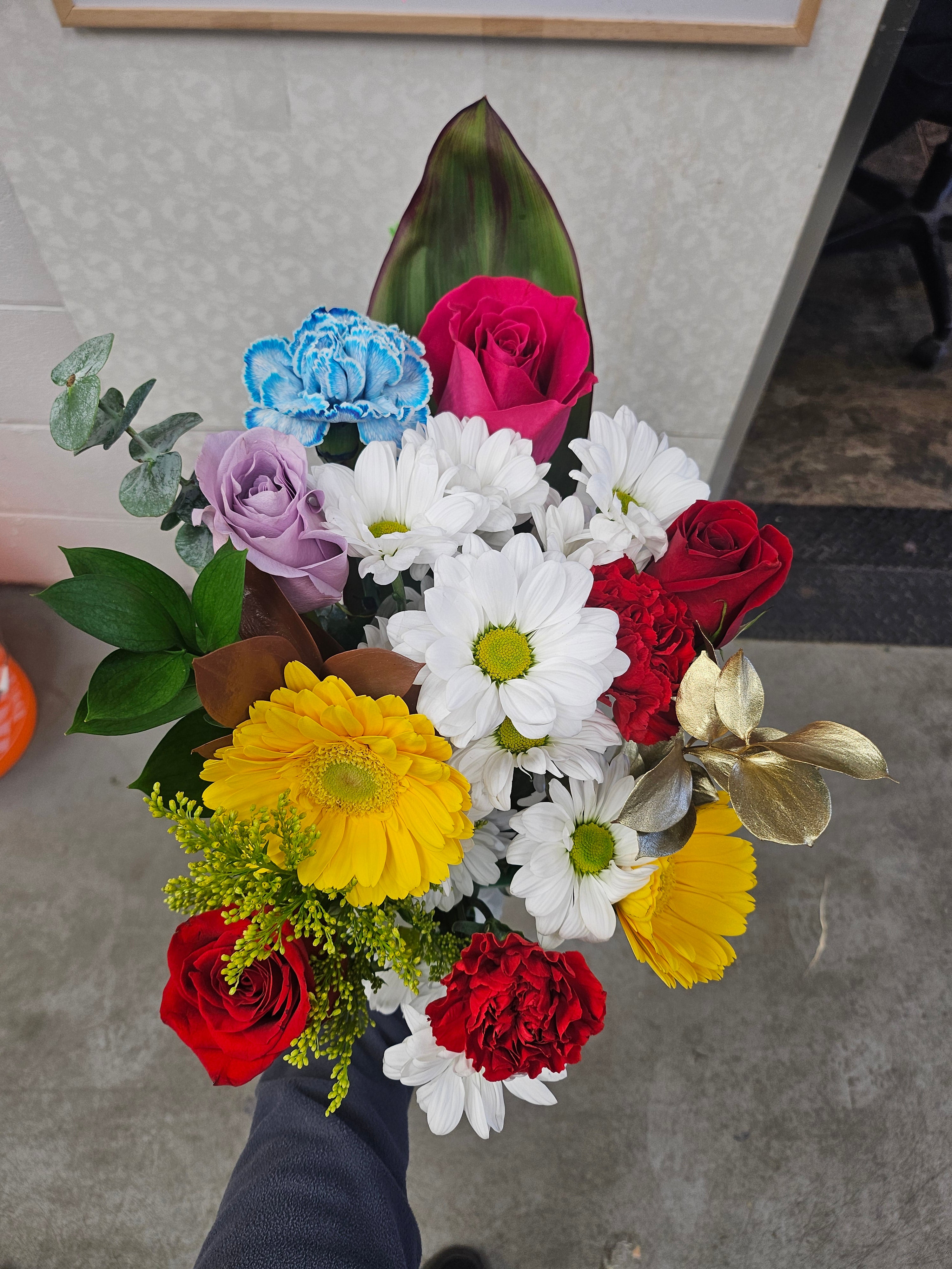 Bright Colours Designer’s Choice with Vase Florist