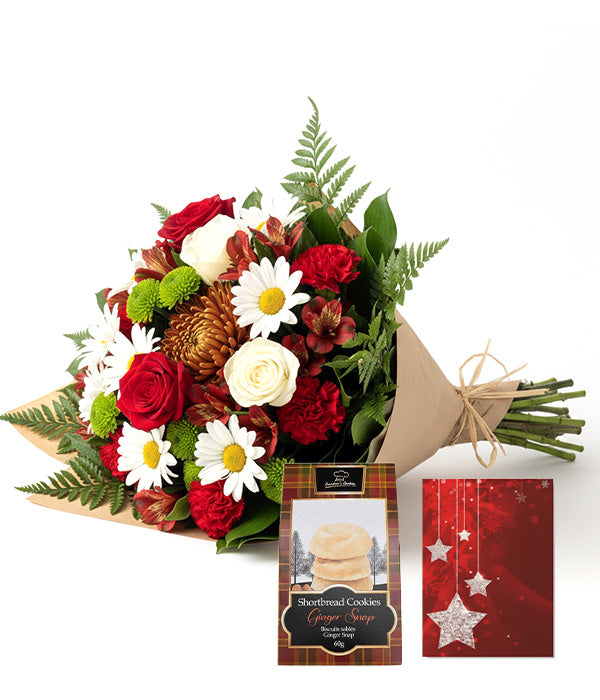 Bouquet with cookies & card