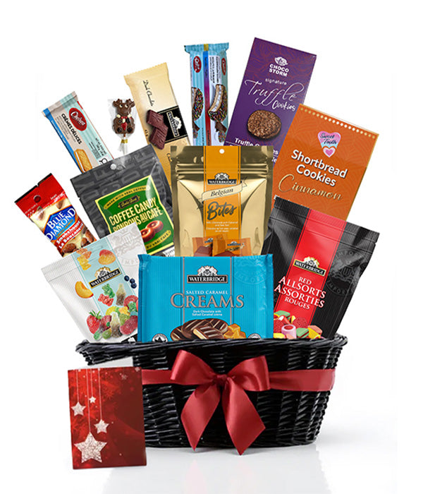 Holiday tradition III gift basket with sweets