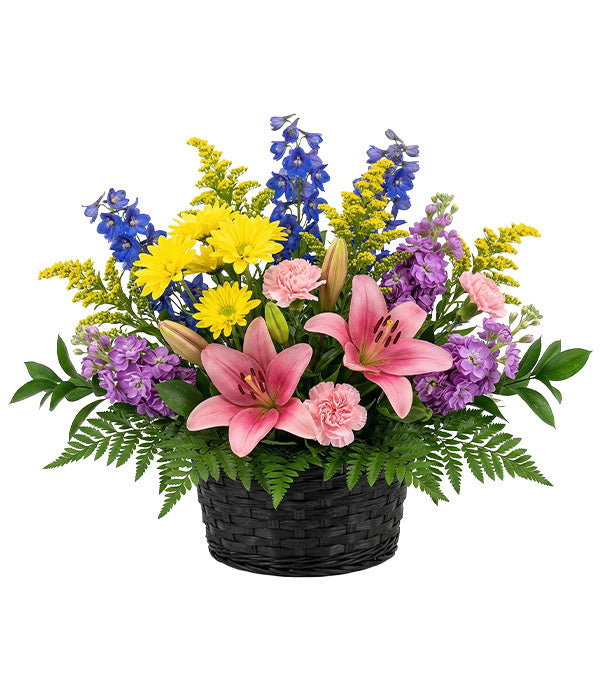 Basket of Mixed Flowers