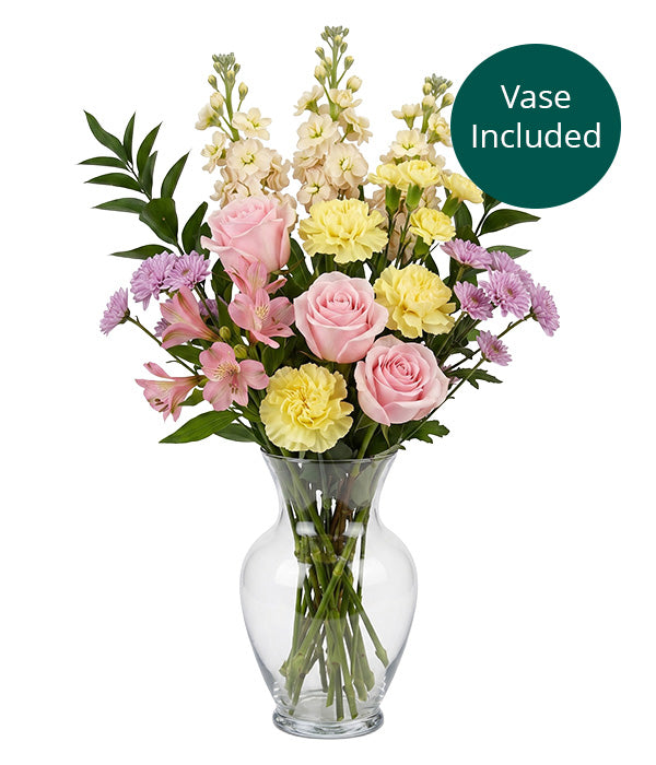 Pastel Dream Bouquet in Vase Florist
