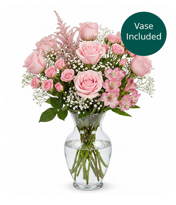 New Baby Girl Bouquet in Vase Florist