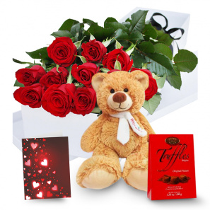 Dozen Gift Boxed Rose Combo Special 