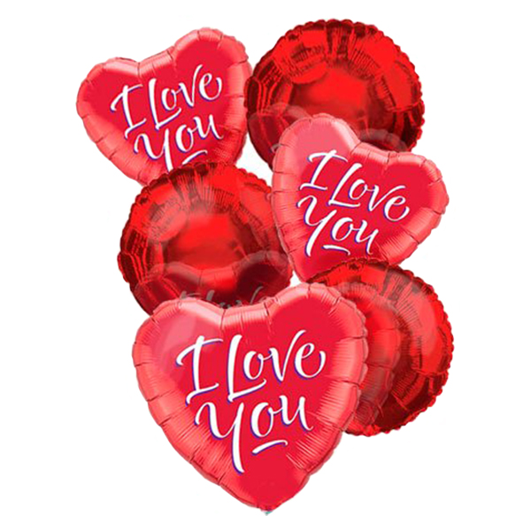 "I Love You" Balloon Bouquet (6) 